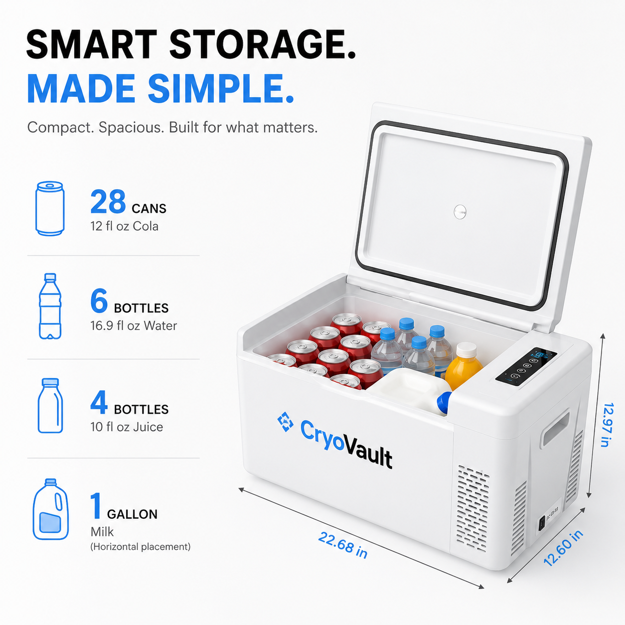 Portable Insulin Cooler Case with Digital Temperature Control 2-8°C for Home Outdoor Car Travel Medicine Refrigerator